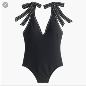 *new*J.Crew Black shouldertie onepiece swim size2